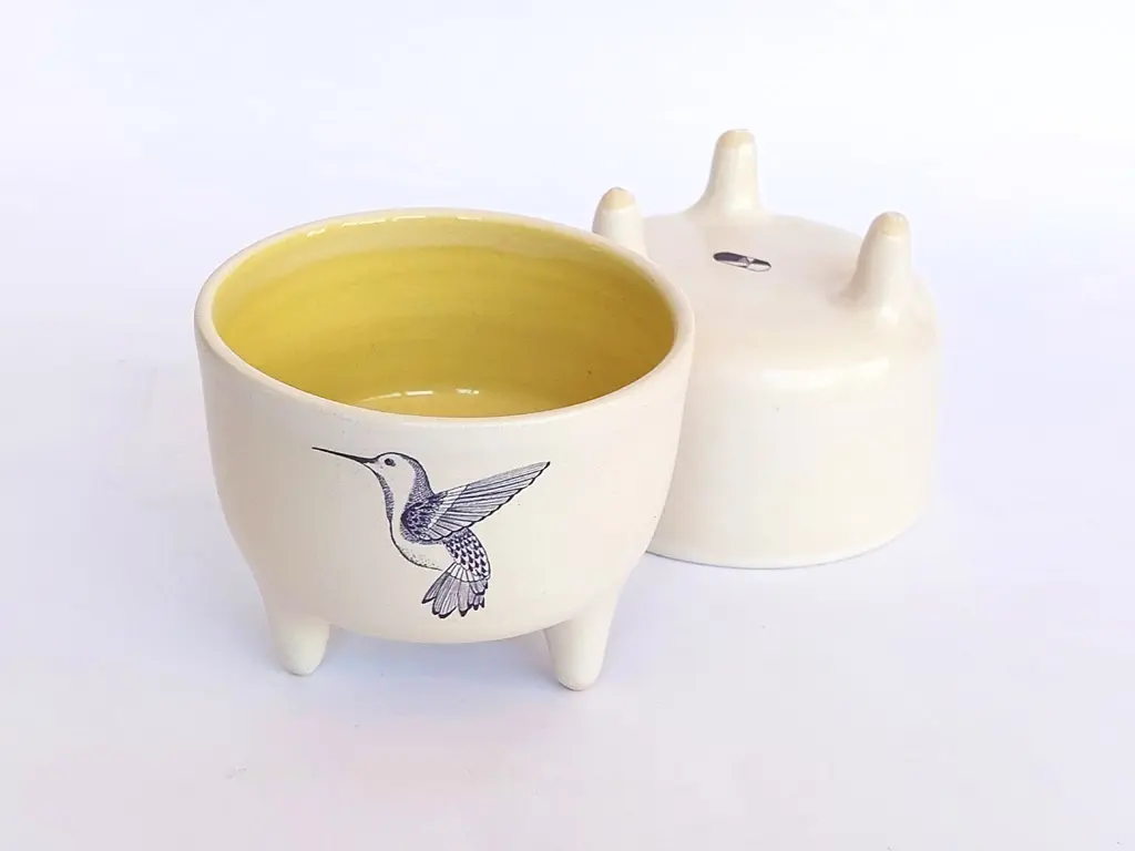 Bol patas colibrí amarillo - Imagen 2