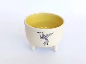 Bol patas colibrí amarillo