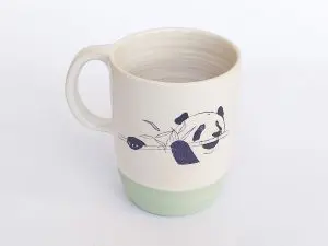 Taza L panda verde