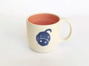 Taza S gato rosa